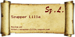 Szupper Lilla névjegykártya
